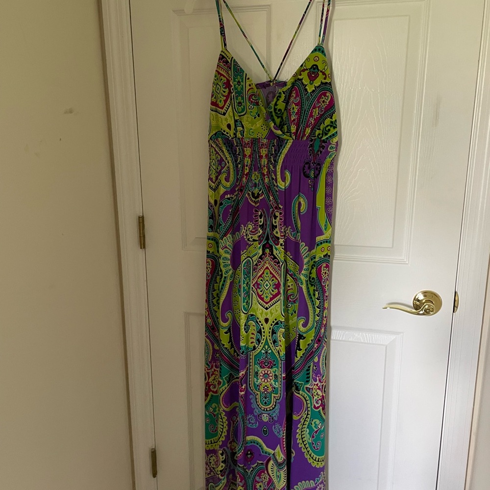 Colorful Paisley Maxi Dress